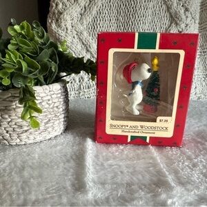 Vintage 1987 Snoopy and Woodstock Ornament